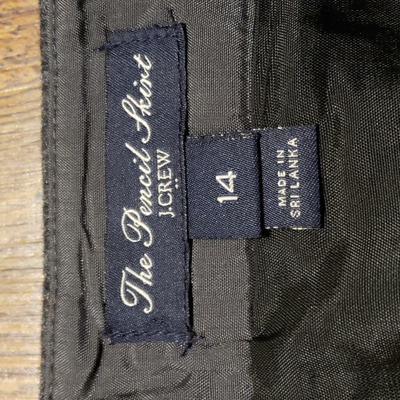 J crew factory black/dark Grey wool blend pencil skirt euc - Picture 3 of 5